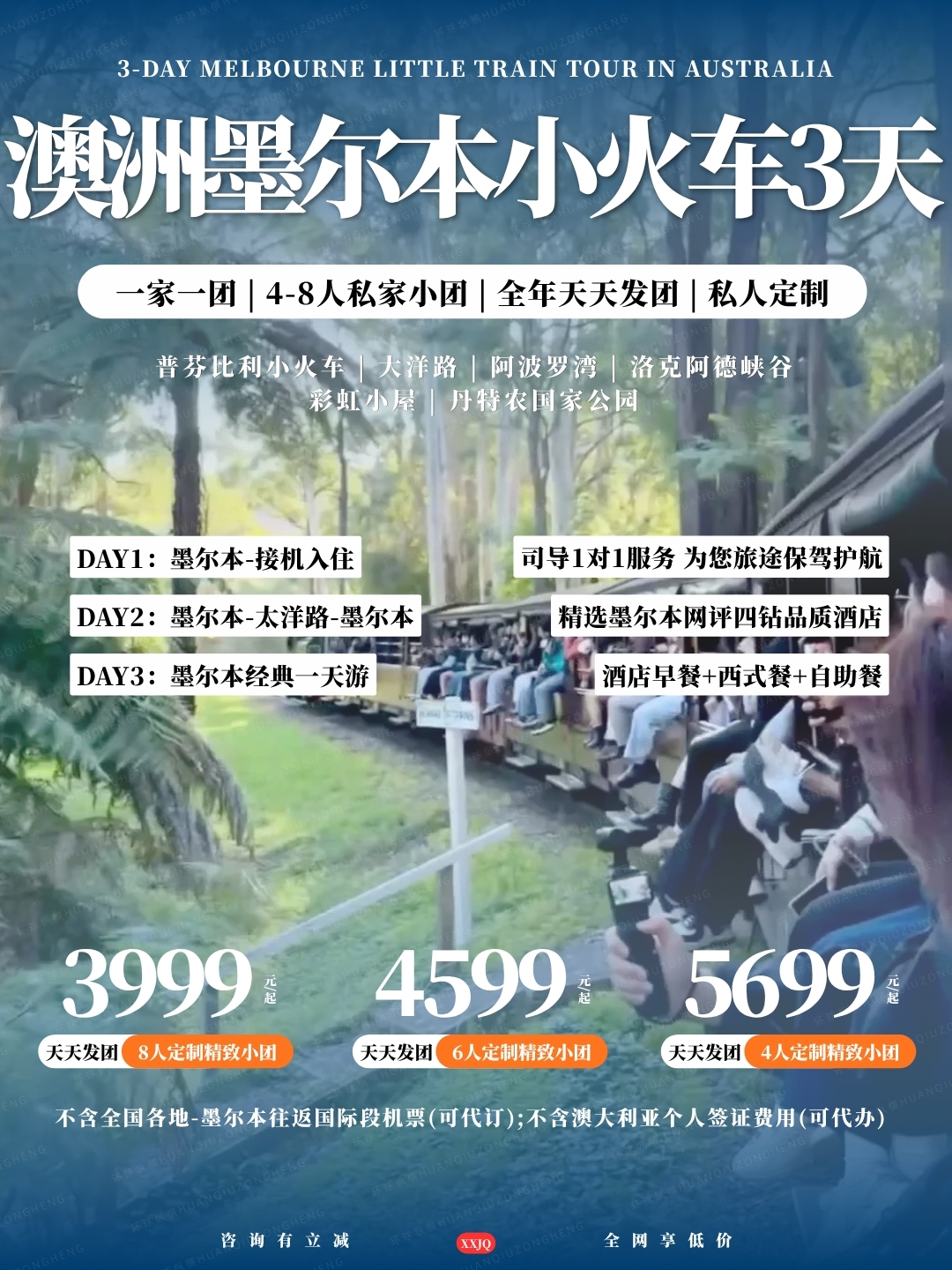 澳洲墨尔本小火车3天>