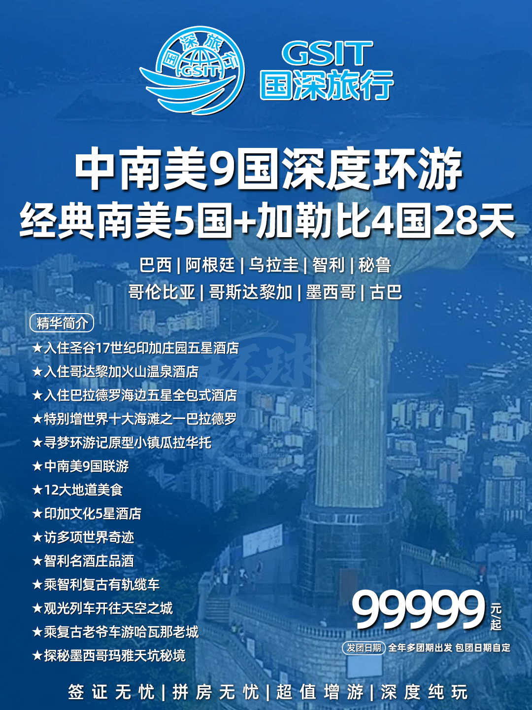 中南美9国 巴西阿根廷乌拉圭智利秘鲁哥伦比亚哥斯达黎加墨西哥古巴28>